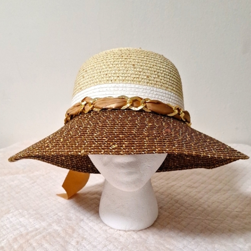 Elegant Tan and Brown Women's Sun Hat